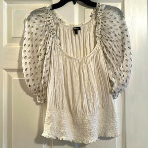 Express Smock Puff Sleeve Blouse